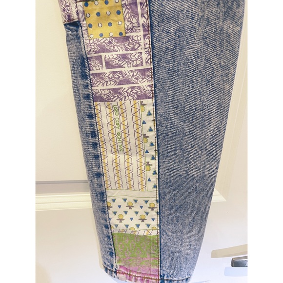 RARE Vintage Get Used! by Ellie Patchwork High-Waist 90’s Denim Jeans size 28 - Picture 7 of 8